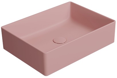 KUBE X keramické umyvadlo na desku, 50x37cm, blush mat 942924