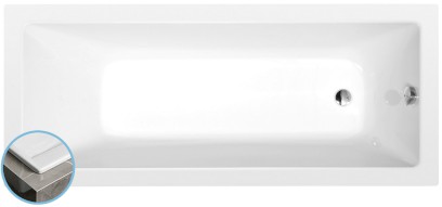 NOEMI SLIM obdélníková vana 170x70x39cm, bílá 71708S