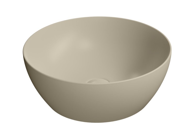 PURA keramické umyvadlo na desku, průměr 42cm, creta mat 885108