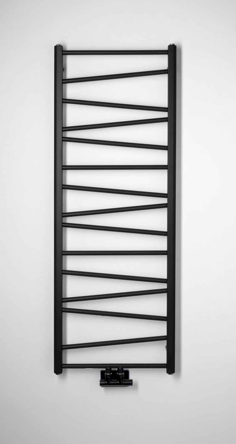 ANNALISA otopné těleso 500x1375mm, středové připojení, černá mat AN226
