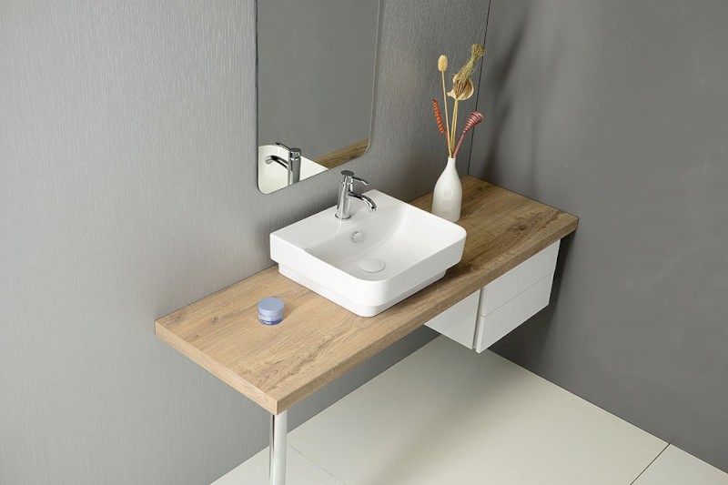 SOTT AQUA keramické umyvadlo zápustné, 57x44cm, bílá 10SQ50057