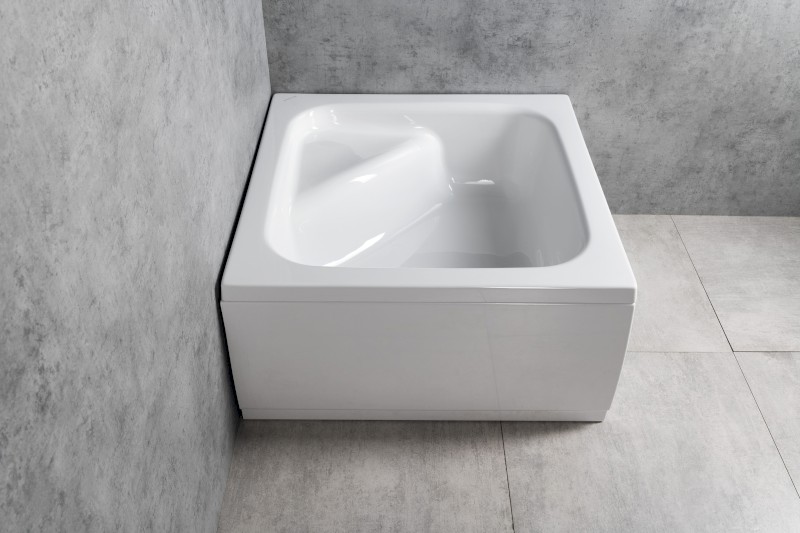 VISLA hluboká sprchová vanička, čtverec 80x80x29cm, bílá 50111