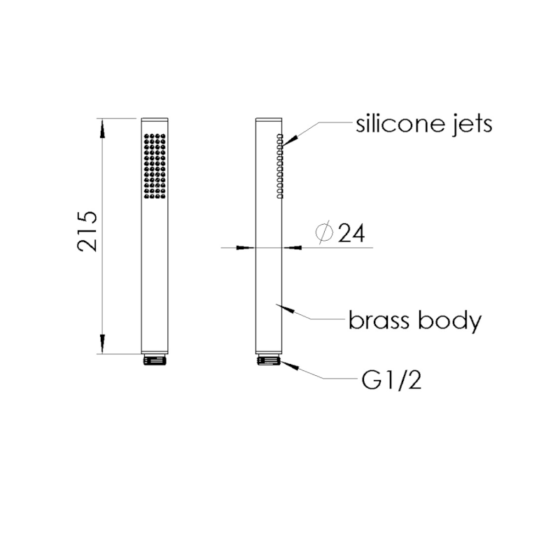 Ruční sprcha, 185mm, zlato mat DO219D