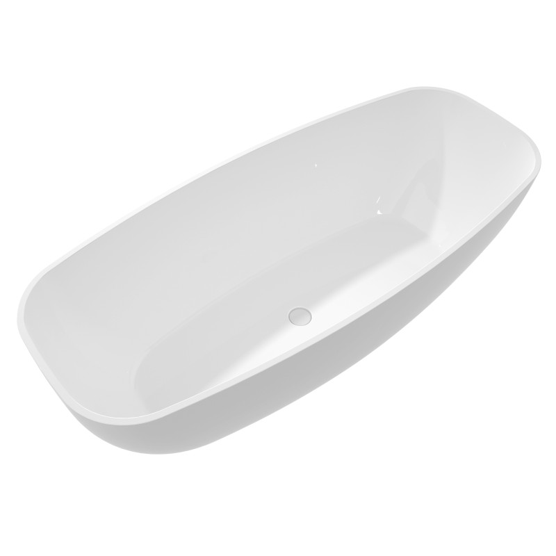 IPANEMA volně stojící vana litý mramor 168x72x49cm, bílá 69911