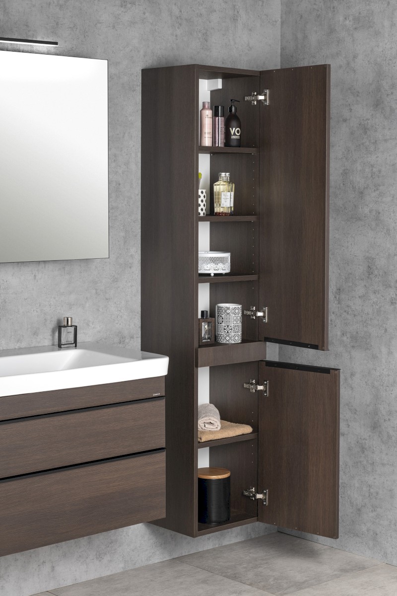 SITIA skříňka vysoká 35x172x32cm, 2x dvířka, levá/pravá, borovice rustik SI230-1616