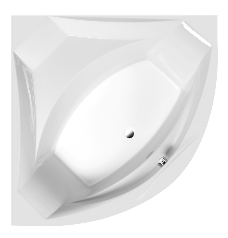 ROSANA MONOLITH rohová vana 146x146x63cm, bílá/černá 63119MB