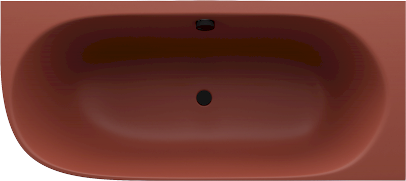 SUSSI R rohová stojící vana litý mramor 160x70x49,5cm, hnědá mat 90191R.71