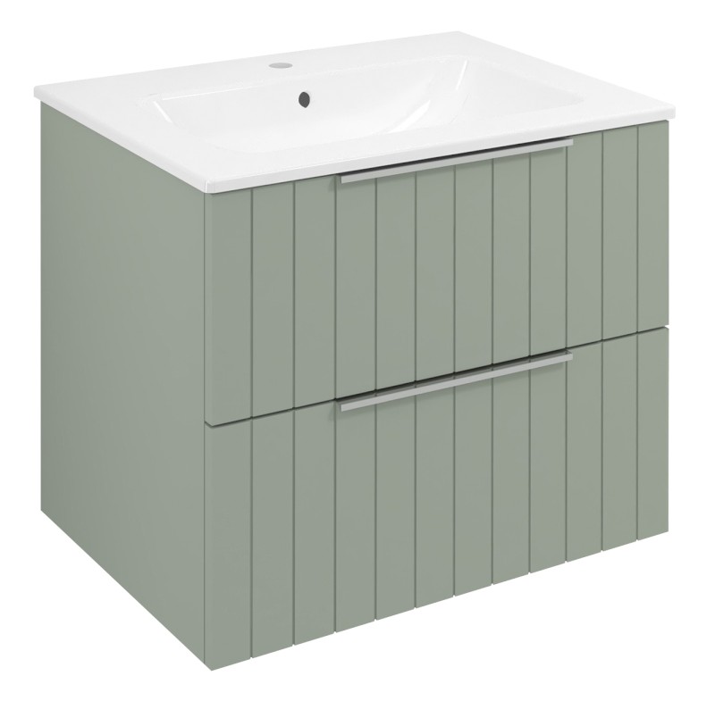 CIRASA STRIP umyvadlová skříňka 59,2x52x46cm, verde CR611-4444S