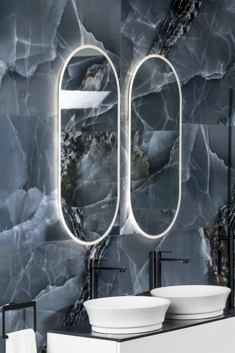 MINOX oválné zrcadlo s LED osvětlením 50x100cm MX250