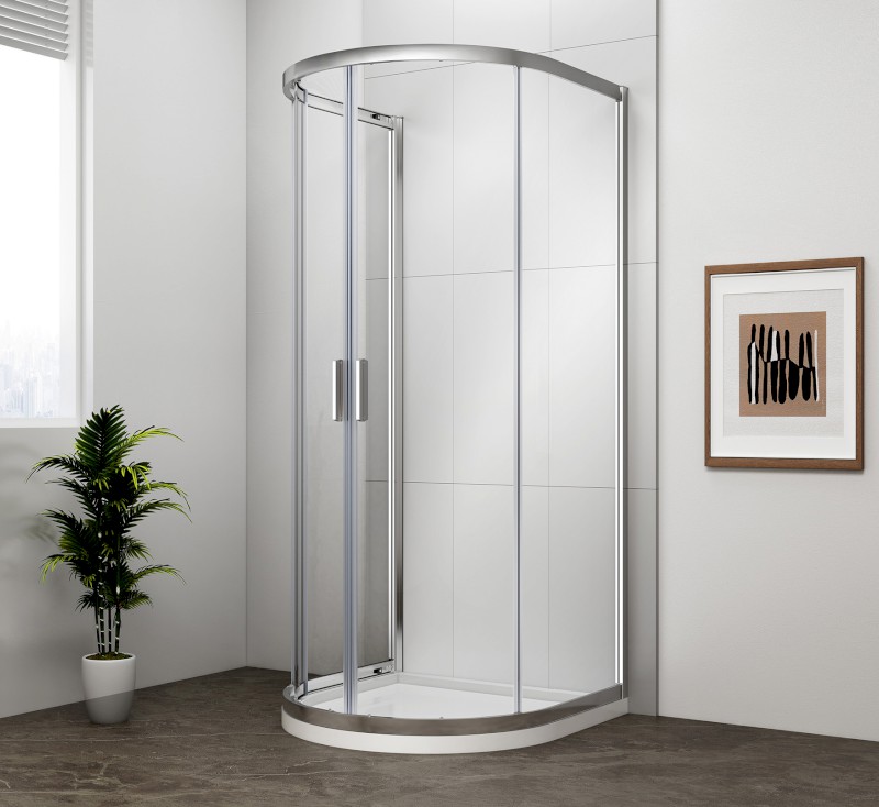 EASY půlkruhová sprchová zástěna 900x900mm, čiré sklo EL4615