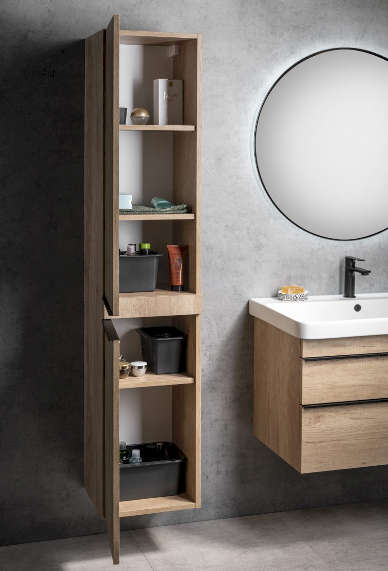 SITIA skříňka vysoká 35x172x32cm, 2x dvířka, levá/pravá, dub alabama SI230-2222