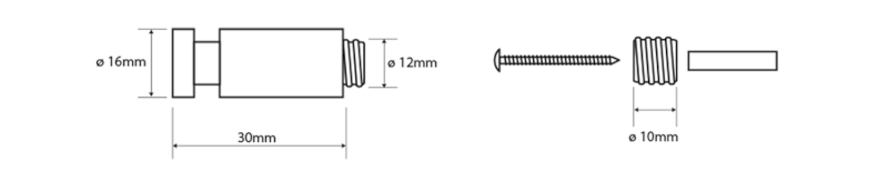 X-STEEL háček 30mm, nerez mat XS202