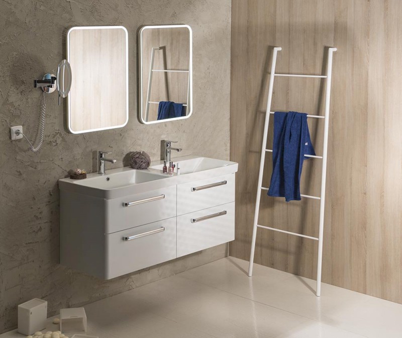 SEGA sušák ručníků na opření 550x1700x70mm, bílá mat SE101