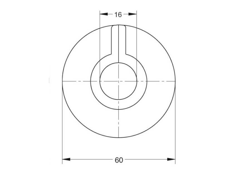 Krycí rozeta na potrubí k radiátorům, průměr 16 mm, ABS/bílá 9930DN16B0