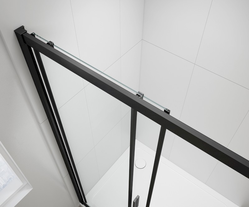 EASY BLACK sprchové dveře 1000mm, čiré sklo EL1015B