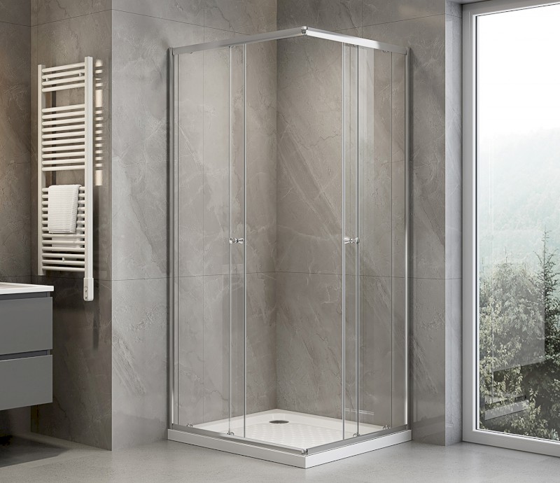 AGGA obdélníková sprchová zástěna 900x800mm, čiré sklo HLF809Y