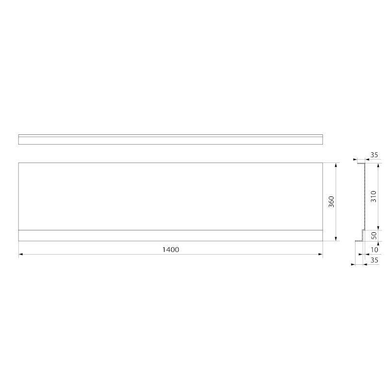 DEEP PLAIN NIKA panel 140x36cm 72957