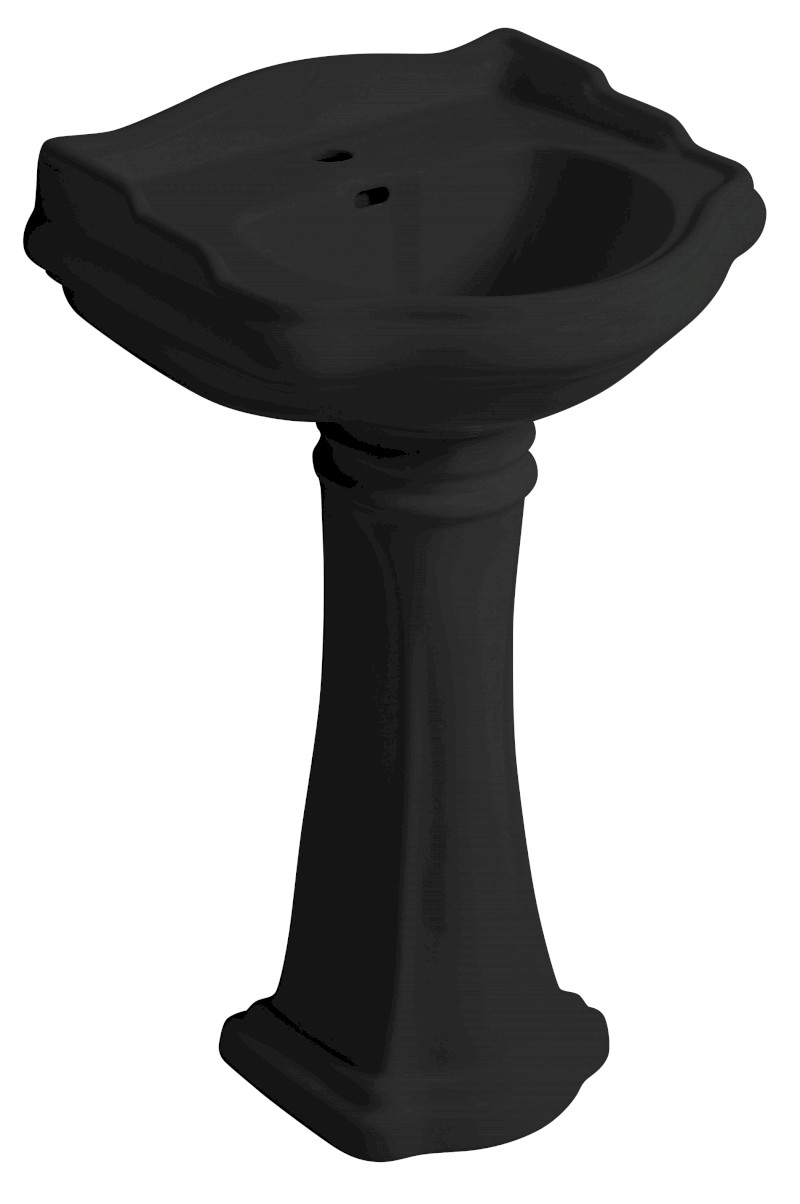 RETRO keramické umyvadlo 56x46,5cm, černá mat 104531