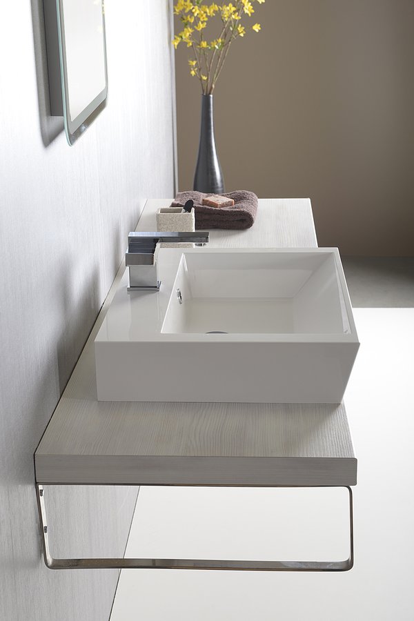 AVICE deska pod umyvadlo 190x50cm, tl.5cm, dub starobílý AV195