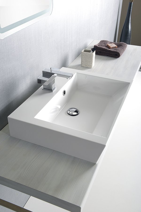 AVICE deska pod umyvadlo 200x50cm, tl.5cm, dub starobílý AV205