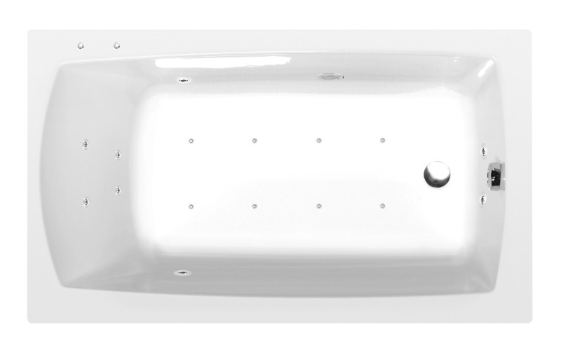 LILY hydromasážní vana, 140x70x39cm, Active Hydro-Air, chrom 72201.2010