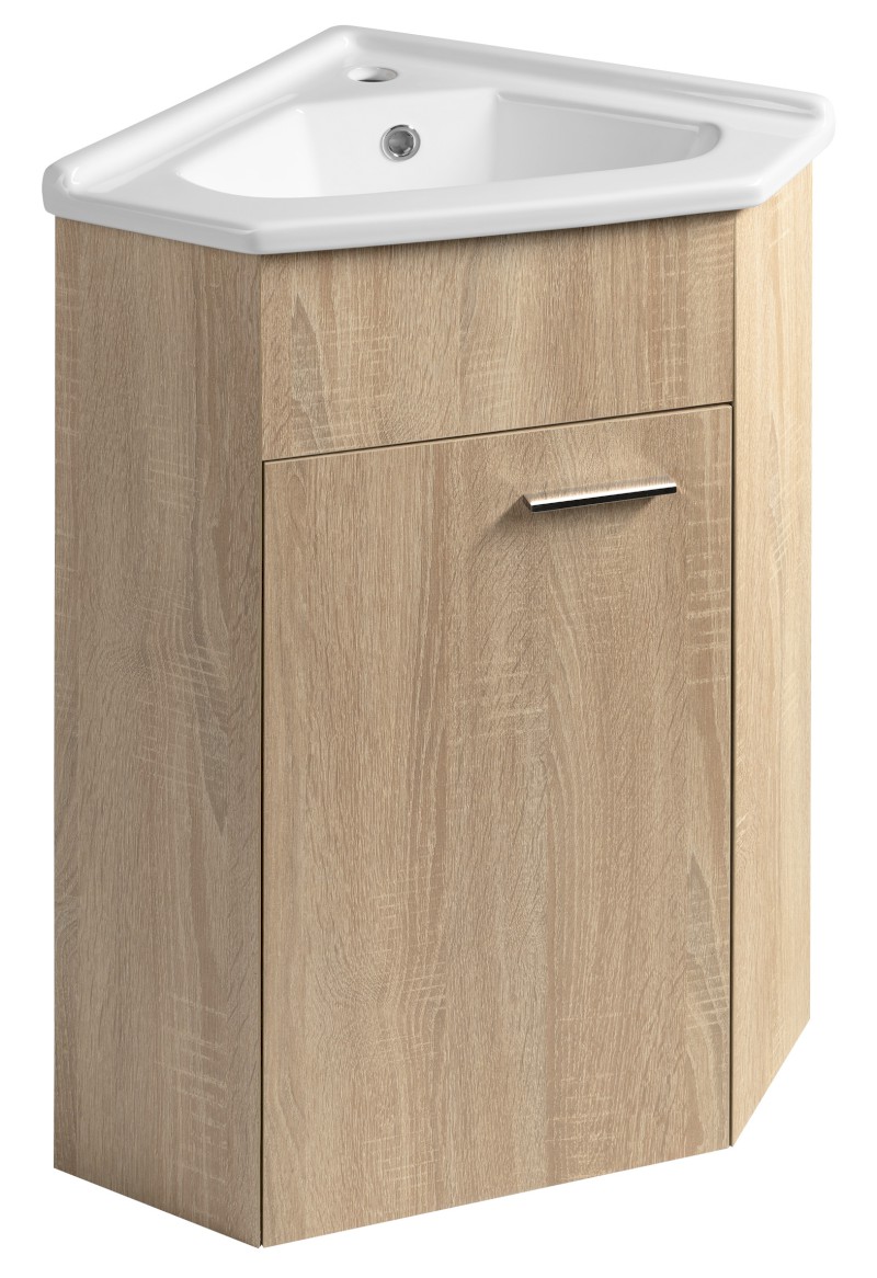 ZOJA umyvadlová skříňka rohová 39x74x39cm, dub platin pro 1601-40 50346