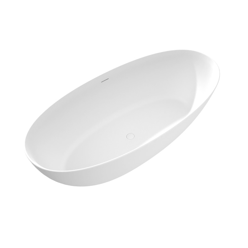 NOYA volně stojící vana, solid surface, 170x76x56cm, bílá mat 92330