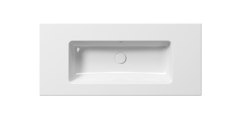 PURA keramické umyvadlo Slim 102x46cm, bez otvoru, bílá ExtraGlaze 8886011