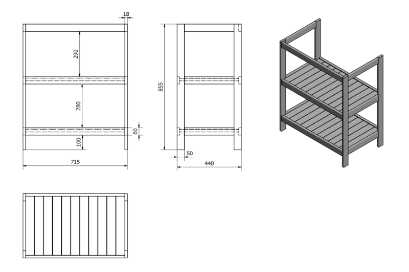 ETIDE policová umyvadlová skříňka 71,5x85x44 cm, bílá mat ET720