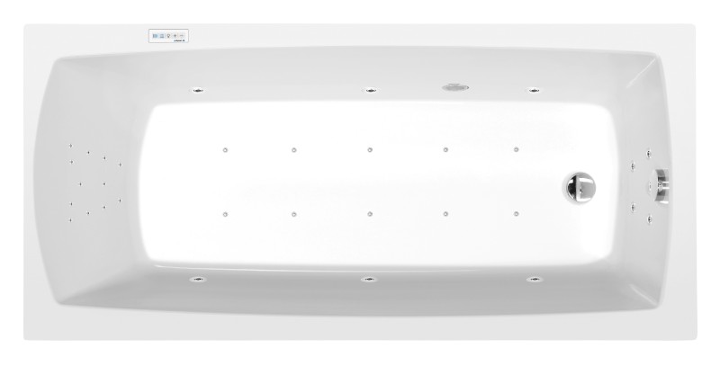 LILY hydromasážní vana, 150x70x39cm, Highline Hydro-Air, chrom 72273.6010