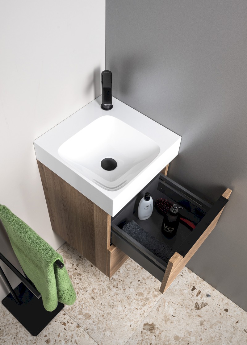 EMONA umyvadlová skříňka 39,4x55x39cm, borovice rustik EM040-1616