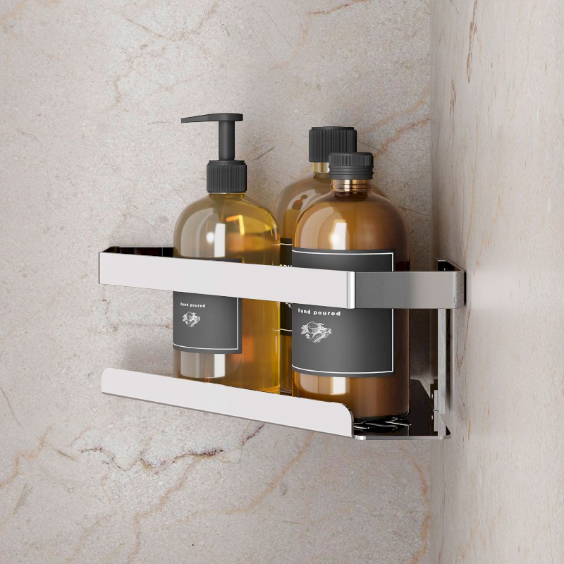 MYLINE rohová polička do sprchy, 214x90x214mm, nerez lesk 105T12100