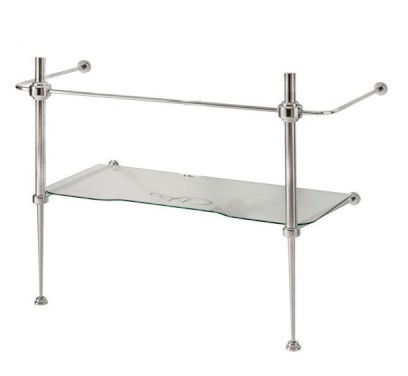 WALDORF konstrukce pro umyvadlo 100cm se skleněnou policí, chrom 9196K1