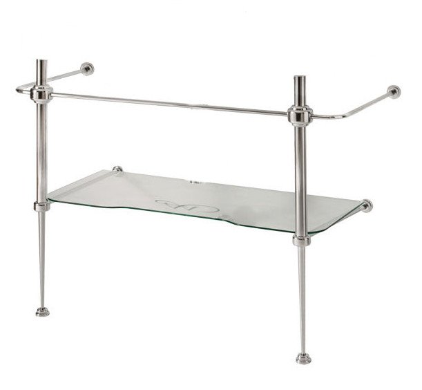 WALDORF konstrukce pro umyvadlo 100cm se skleněnou policí, chrom 9196K1