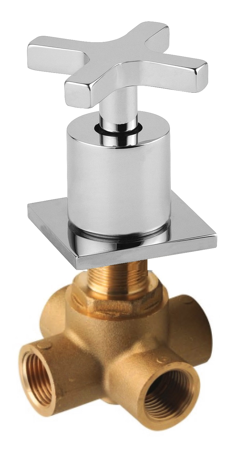 TRAX podomítkový přepínač, chrom DEVIN6