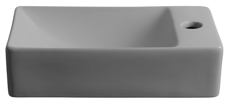 MARGITHA keramické umývátko 38x22cm, otvor pro baterii vpravo, šedá MGT3822GR