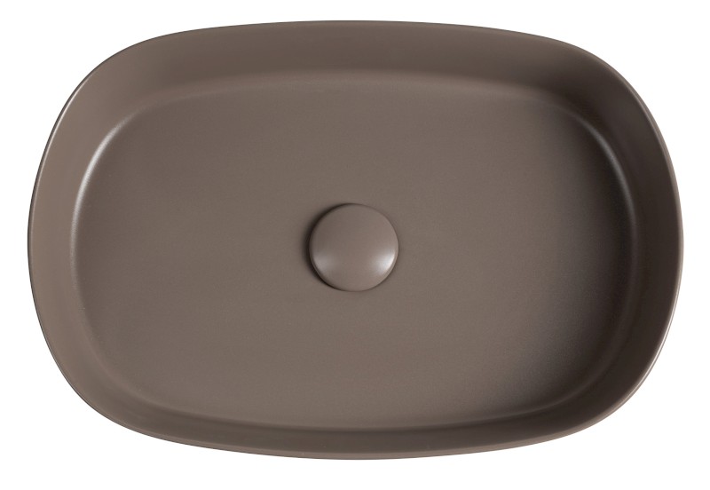 INFINITY OVAL keramické umyvadlo na desku, 55x36cm, taupe 10NF65055-2H