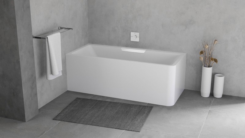 CASCATA L MONOLITH obdélníková vana 180x80x60cm, kaskáda bílá 73836ML.101