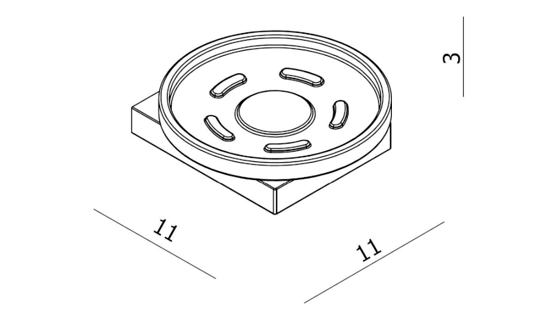 QUINNY mýdlenka, mléčné sklo, chrom QE512