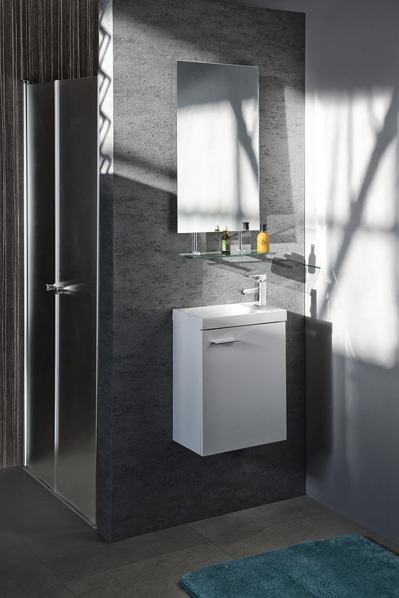 AGOS umývátko, litý mramor, 40x22cm, levé/pravé, bílá AS400