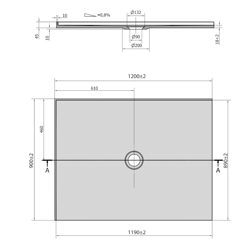 MIRAI sprchová vanička z litého mramoru, obdélník 120x90x1,8cm, levá, bílá 73179