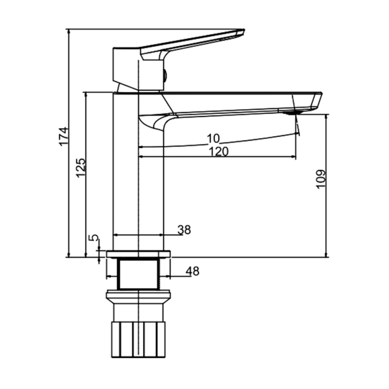 FLERY stojánková umyvadlová baterie, chrom FY002