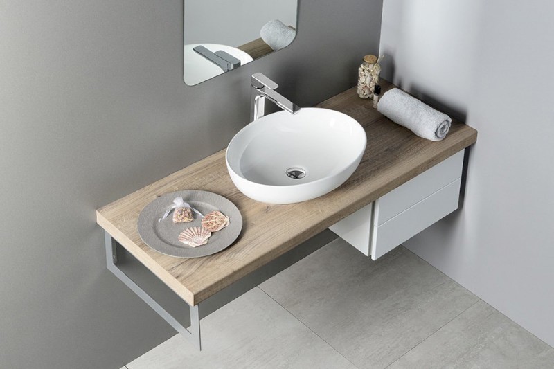 OFELIE keramické umyvadlo na desku, 52x40 cm, bílá AR433