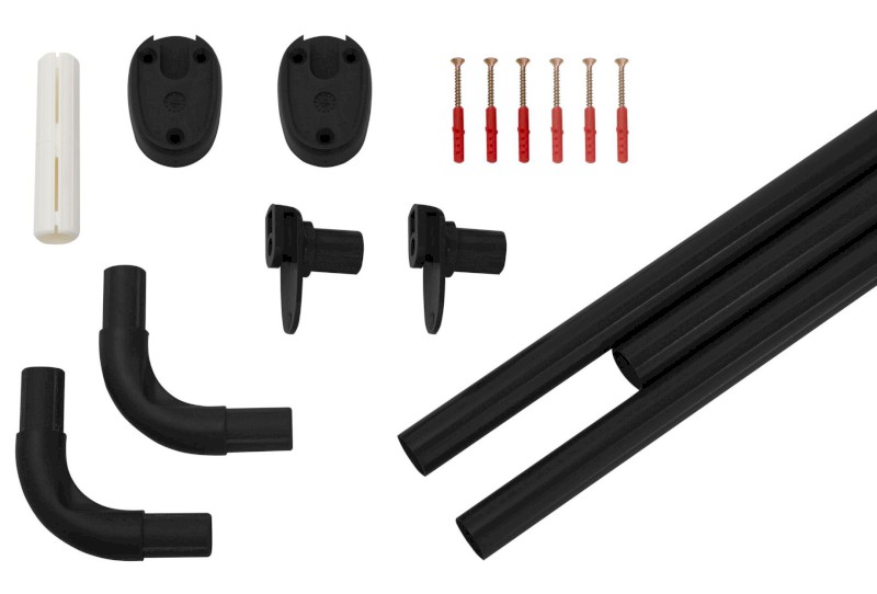 Rohová univerzální sprchová tyč, černá 59511