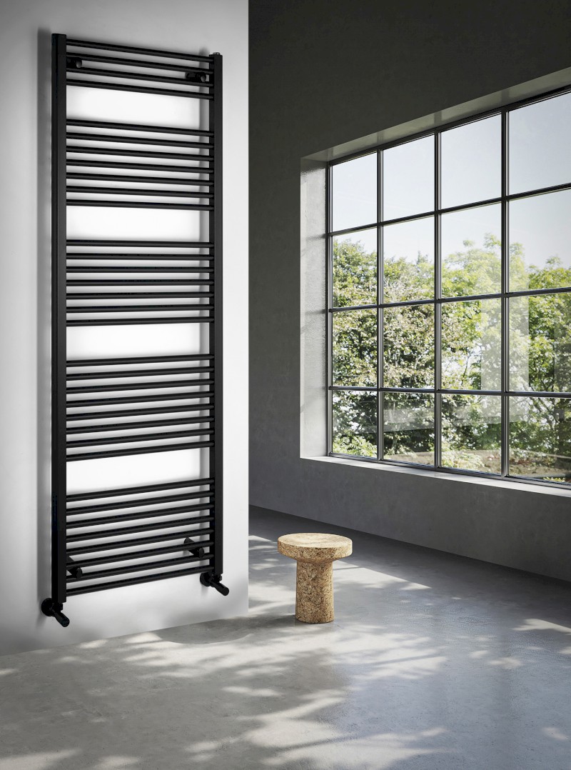 DIRECT otopné těleso s bočním připojením 600x1680mm, černá mat ILR66B