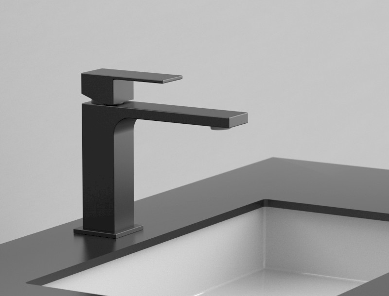 CUBEMIX stojánková umyvadlová baterie, černá mat CM002B