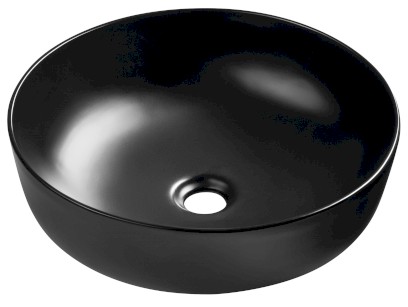 RONDEA keramické umyvadlo na desku Ø 41cm, černá mat AR445B