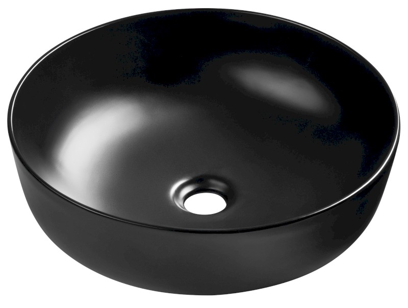 RONDEA keramické umyvadlo na desku Ø 41cm, černá mat AR445B
