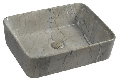 DALMA keramické umyvadlo na desku, 48x38 cm, grigio MM513