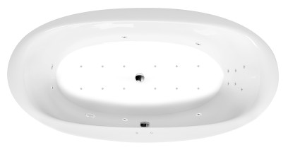 STADIUM hydromasážní vana, 190x95x46cm, Attraction Hydro-Air, chrom 82111.4010